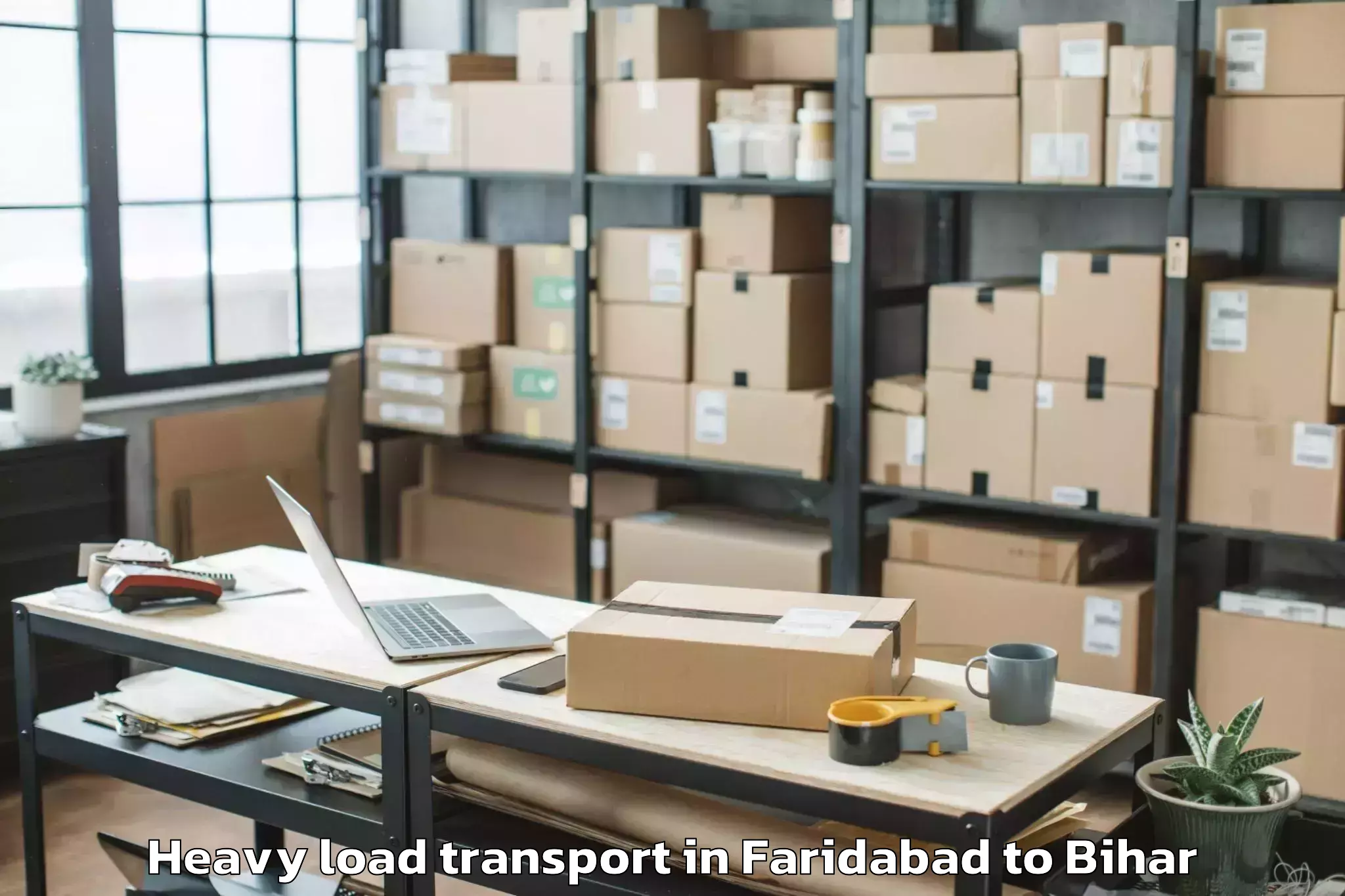 Top Faridabad to Basopatti Heavy Load Transport Available